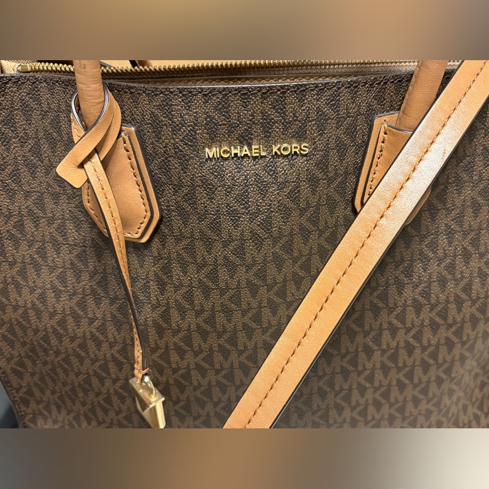 Michael Kors Tan Leather Shoulder Bag